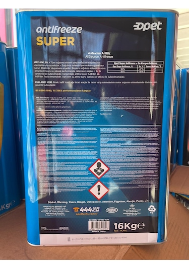 Opet Teneke Antifriz 16Kg Aynı Gün