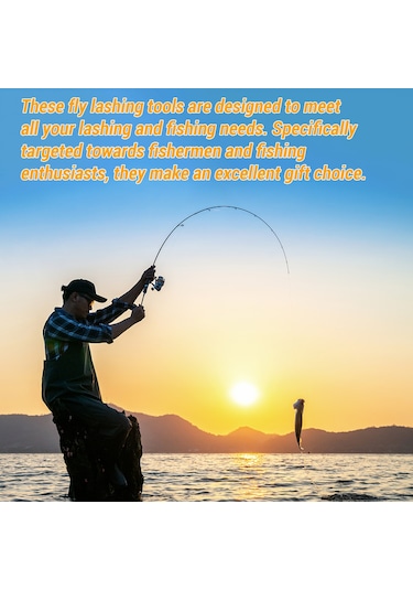 Yuntech01 Balıkçılık Uçucu İğne Bağlama Seti 6 Parça - Whip Finisher, İplik Takıcı, Bobbin, Bodkin, Makas Ve Hackle Plier