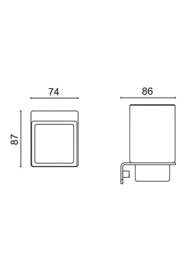 Çelik Banyo Paris Dkp Diş Fırçalık Mat Siyah