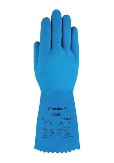 Ansell Alphatec 87-029 Kimyasal Dayanıklı, Doğal Kauçuk Lateks El
