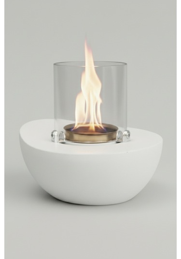 Meta Beyaz Biyoetanol Masaüstü Şömine - 1 Lt Copart Yakıt Hediye