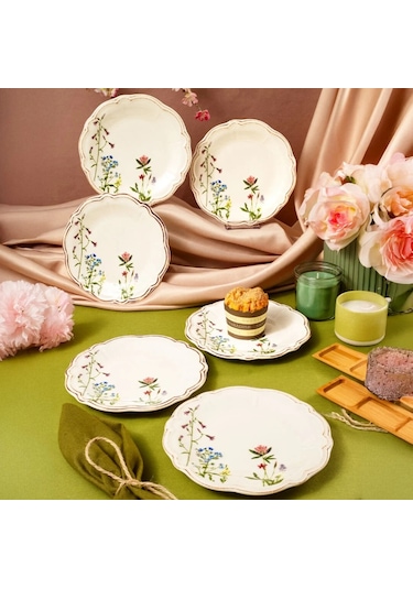 Fecra Doğa 6 Parça Pasta Tabağı Seti