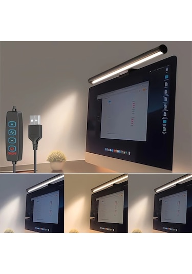 Dashanshop Amıll Modern Led Masa Lambası 3000 4000 6500k Aydınlatma Oyun Ofis Için Ayarlanabilir Usb 3000/4000/6500k