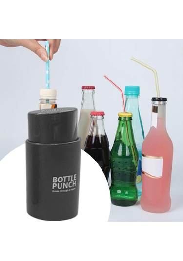 Suntek Piknik Evi İçin Taşınabilir Su Şişesi Kapağı Delme Siyah