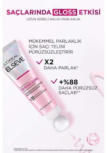 Elseve Glycolic Gloss Mükemmel Parlaklık Saç Kremi 150 ML
