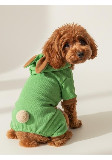 Matcha Bunny Kulaklı Köpek Tulumu Kıyafeti