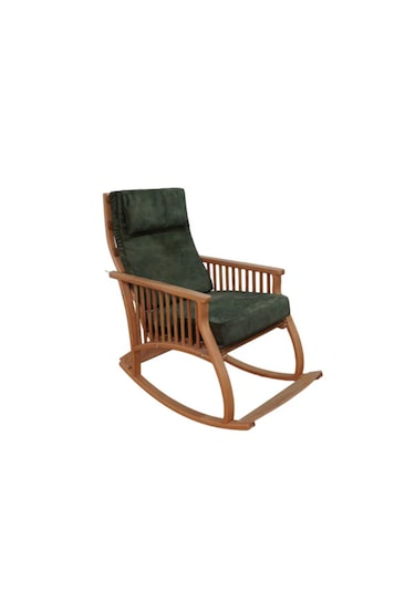 Lüks Yeşil Renkli Sallanan Sandalye - Ergonomik Dinlenme Koltuğu