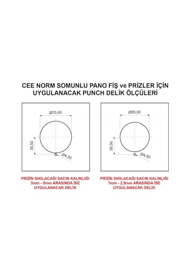 Bemis 3x32a Somunlu Makine Prizi 220v Ip44