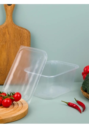 Upakovsik+ Kapaklı Tek Kullanımlık Kap 1500 Ml, 30 Adet 396829881 100 adet