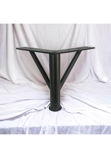 Firkete Ayak Metal 12 Cm Mat Siyah Mobilya Koltuk Ayağı