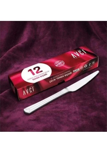 Avcı 614 Yakamoz Yemek Bıçağı 12 Li Gri