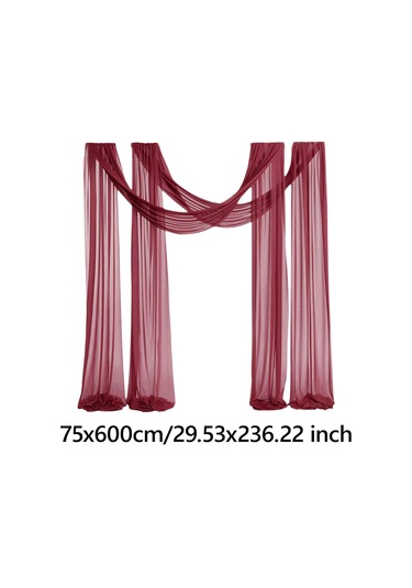 Homyl Düğün Kemeri Drapaj Masa Koşucusu Arka Plan Temalı Bordo