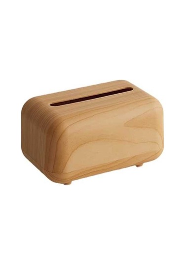 Pazly Suntek Ahşap-rengi Peçete Mendil Kutusu Kapağı Ev Dekoru Jr Ahşap