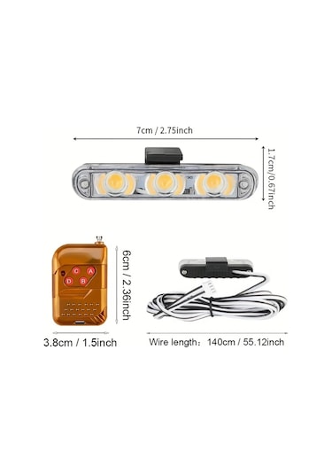 Motion003 4ü 1 Arada Sarı Beyaz 24 Led Ultra Parlak Ağ Izgarası Işığı 12v Jeep Kamyon A