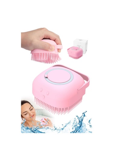 Tilbe Home Hazneli Şampuan Banyo Duş Kesesi Pembe