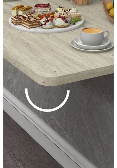 60x90 Cm İskandinav Tarzı Duvara Monte Katlanır Masa Traverten