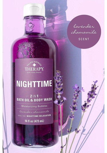 Village Naturals Therapy Nigttime Banyo Yağı + Vücut Şampuanı 473ml Lavanta