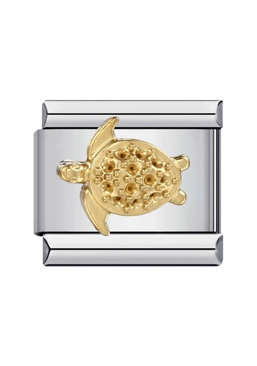 Gemosa Altın Desenli 9mm Paslanmaz Çelik Bilezik - Dıy Takı Yapımı İçin Kadın Erkek Antik Gümüş Kaplama