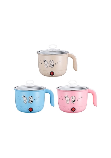 Padalink 1.8l Mini Elektrikli Tencere - Çamaşır Odası İçin 450w - Çevirme & Buğulama Fonksiyonu - Paslanmaz Çelik - Avrupa Şarjı - Mavi