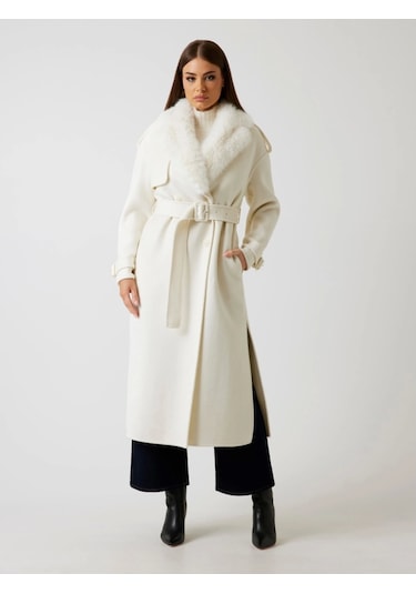 Guess Ella Kadın Çok Renkli Yün Karışımlı Kaban 5bgl027125a-mcml Çok Renkli