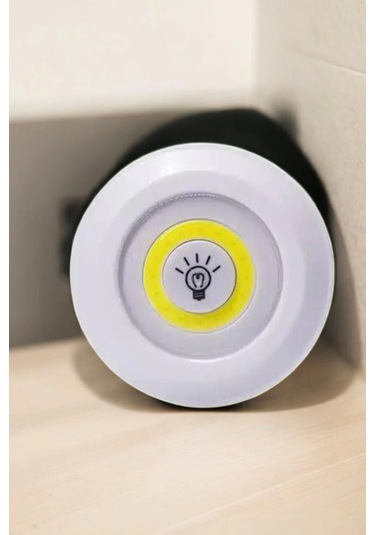 Spot Lamba Led Işık 3'lü Uzaktan Kumandalı Pilli Yapışkanlı Kablosuz Çok Renkli