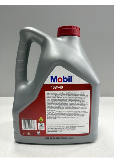 Mobil 10w-40 4l Motor Yağı Üretim Tarihi 2025