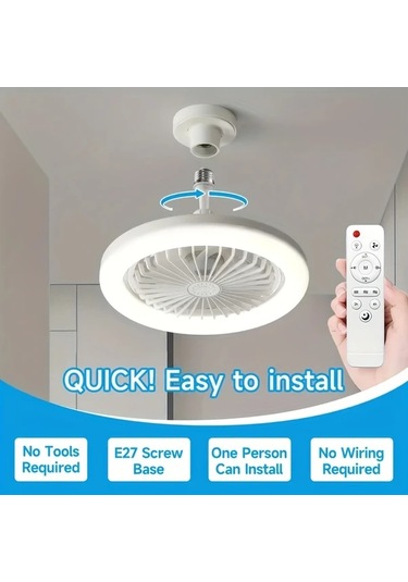 Dashanshop Xbate 2si 1 Arada Cok Fonksiyonlu Tavan Fani Isik Ve Renk Degistirme 25.4cm Beyaz Gri 50w