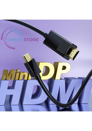 4k 30hz Mini Displayport To Hdmı Görüntü Aktarma Kablosu 1.8 Metre