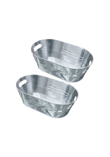 Pazly 2x 15l Metal Buz Kovası, Dayanıklı İçecek Soğutucu, Büyük Kapasiteli Bira İçecek Kovası Diğer