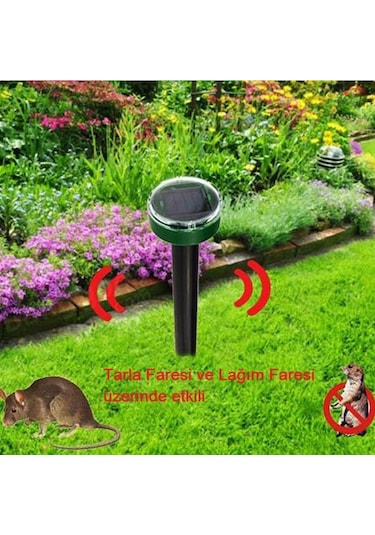 2 Adet Solar Güneş Enerjili Akrep,köstebek,yılan Fare Kovucu 750-1000 M2 Etkili Yuvarlak