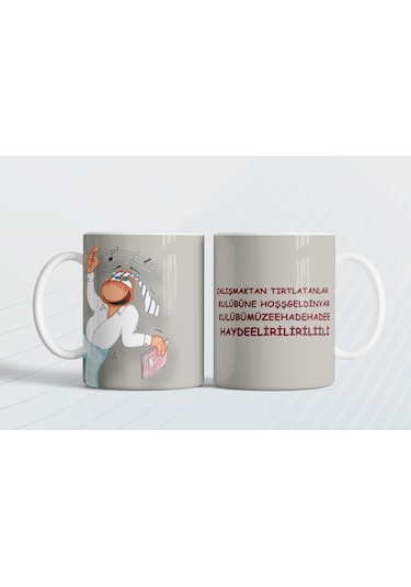 Çalışmaktan Tırlatanlar Kulübüne Hoşgeldinyar Hediye Kupa Love Bug-t Gri