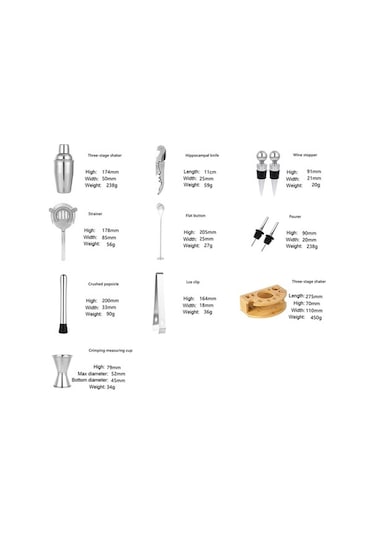 Pazly By-f12 Yarım Daire Ahşap Tabanlı Bar Shaker Seti 550ml Paslanmaz Çelik Ve Bambu İle Etkili Filtre