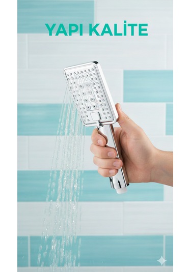 Vıp 2 Fonksiyonlu Kaliteli Banyo Duş Başlığı Uzun Ömürlü Dayanıklı El Duş Telefonu Yeni Model Krom