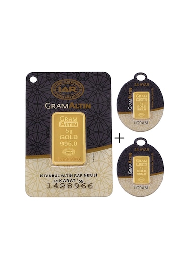 7 Gram 24 Ayar Külçe Altın (5+2)
