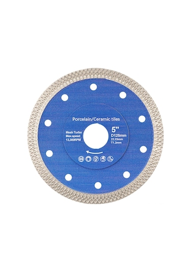 Symbee Mermer, Granit, Fayans Kesici Testere Bıçağı - 125x22.23 Mm 5 İnç Dayanıklı Alaşımlı Çelik Malzeme Kesim Aracı