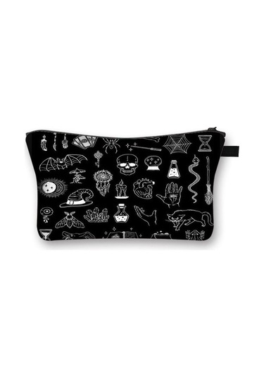 Silkroadselect Shzbwıtchcw20 Cadı Ve Kara Kedi Baskı Büyücülük Kadın Seyahat Kızlar Için Kadın Saklama Neceser Makyaj Çantası A4ı68h