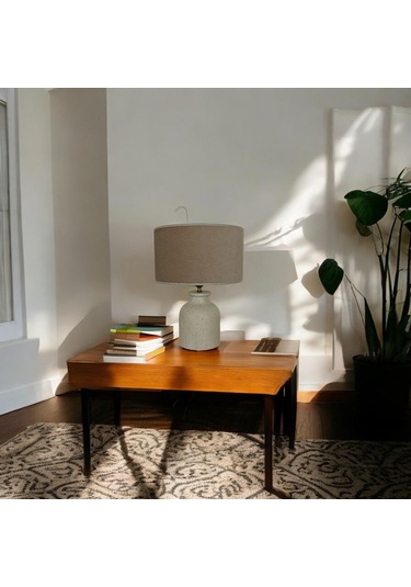 Eslan Krem Abajur Krem