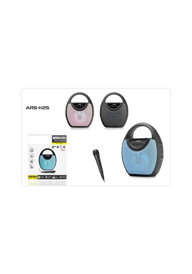 Auris Ars-k25 Karaoke Mikrofonlu Kablosuz Bluetooth Hoparlör