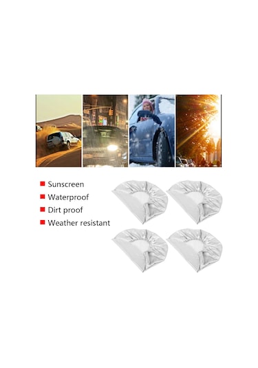 Yaleker 4 Adet Gümüş Renkli Suv-kamyonet-karavan Lastik Koruması 27-29 İnç Su Geçirmez, Güneş Engellici Ve Kir Proof Dayanıklı Poliester Fiber