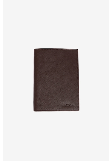 Ac&co / Altınyıldız Classics Erkek Kahverengi Özel Hediye Kutulu Suni Deri El Yapımı Pasaportluk Kahverengi