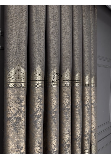 Fon Perde Pano Fonluk Nilo Desen - Kahve