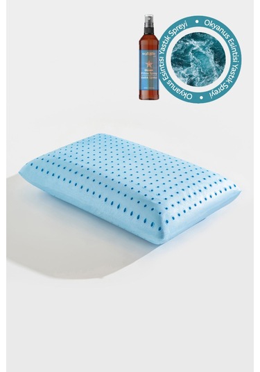 Aroma Terapi Okyanus Esintisi Visco Yastık Ve Yastık Spreyi Beyaz