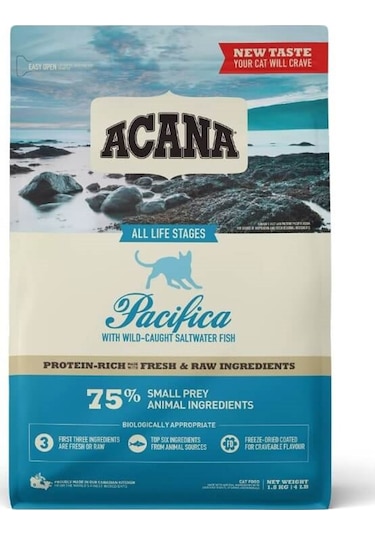 Acana Pacifica Balıklı Tahılsız Yetişkin Kedi Maması 1800 G