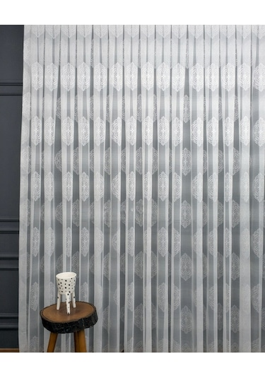 Evdepo Home Damask Kullanıma Hazır Tül Perde (546640830)