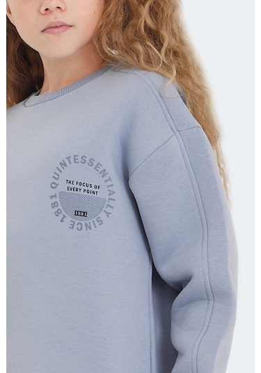 Slazenger Lone Çocuk Taş Gri Sweatshirt Taş Gri