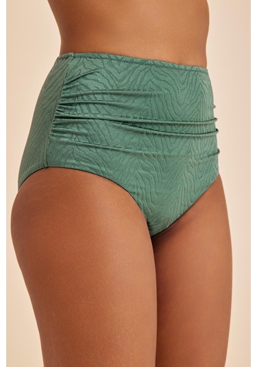 Bali Yeşil Yüksek Belli Toparlayıcı Bikini Alt Yeşil