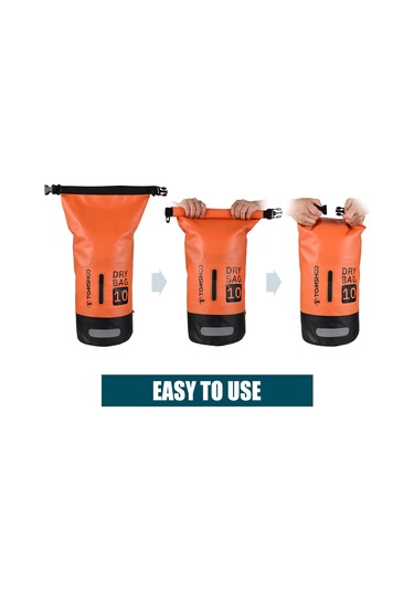 Springsun 10l/20l Su Geçirmez Sırt Çantası, Pvc Malzeme, Seyahat Ve Su Sporları İçin Roll-top Kuru Çanta, Telefon Kılıfı Dahil