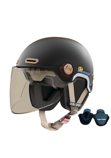 Eternal Luck 3c Kulak Koruma Sıcaklığı Four Seasons Elektrikli Araç Kaskı Siyah