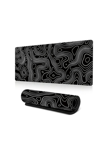 Cbtx 300 X 600 X 3mm Soyut Sıvı Desenli Büyük Mouse Mat Kaymaz Kauçuk Mouse Pad - Stil E Stil E