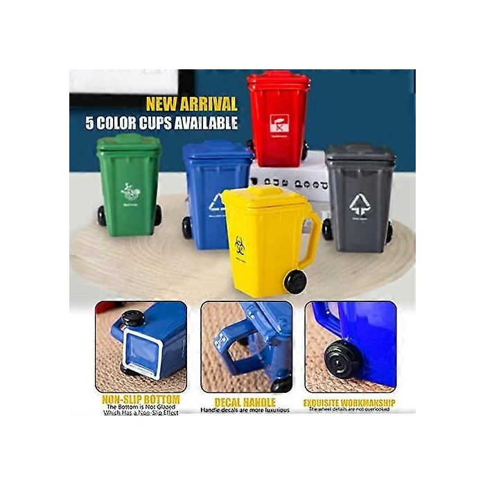 Tekerlekli Çöp Kovası Seramik Kupa, Çöp Kovası Yaratıcı Kahve Kupası, Komik Çöp Kovası Kupa, Geri Dönüşüm Kupası, Erkekler Ve Kadınlar İçin Yeni Hediyeler, 400ml